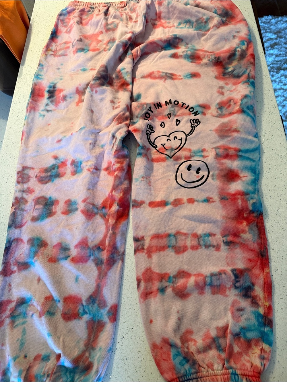 Zumba Fitness Tie-Dye Joggers in Pink, Red & Blue - Picture 7 of 8